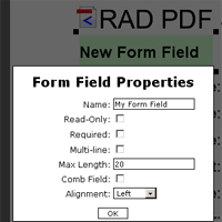PDF Form Designer for ASP.NET Web Applications